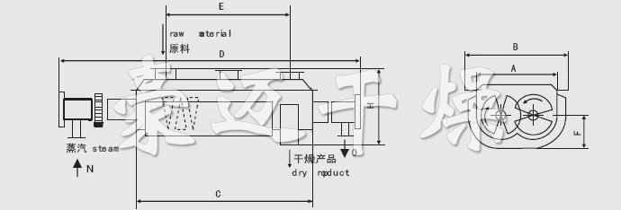 顏料槳葉幹燥（zào）機結構示意圖